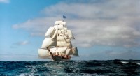 Nederlands tallship EUROPA tijdelijk in thuishaven