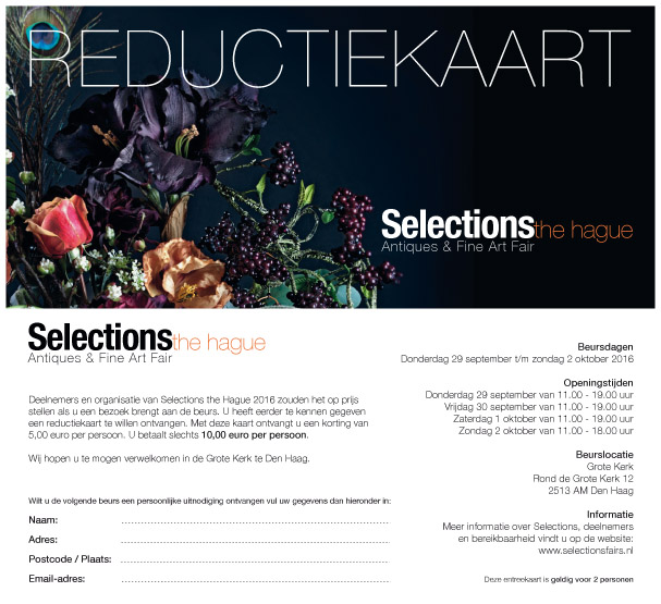 REDUCTIEKAART Selections 2016